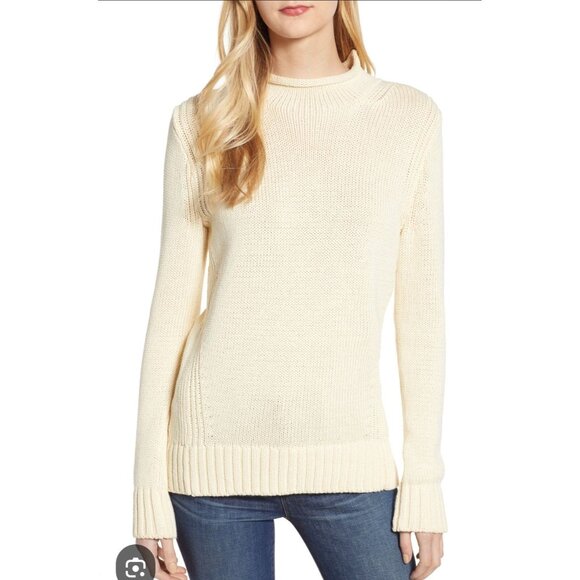 J. Crew Womens Irovy Roll neck sweater size Medium Preppy Warm College - Picture 1 of 8